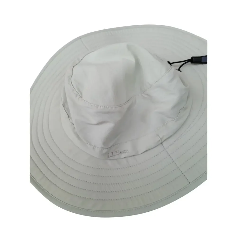 LL Bean Bucket Hat Tan Sun Beach‎ Fishing Sun Neck Cover Hiking Small